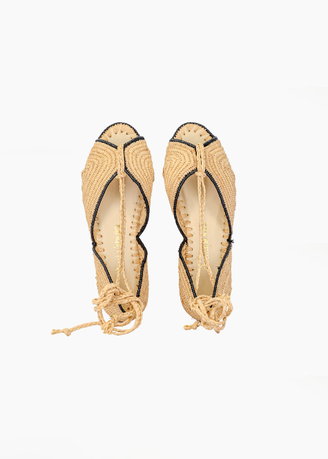Mule Lina Natural + Black