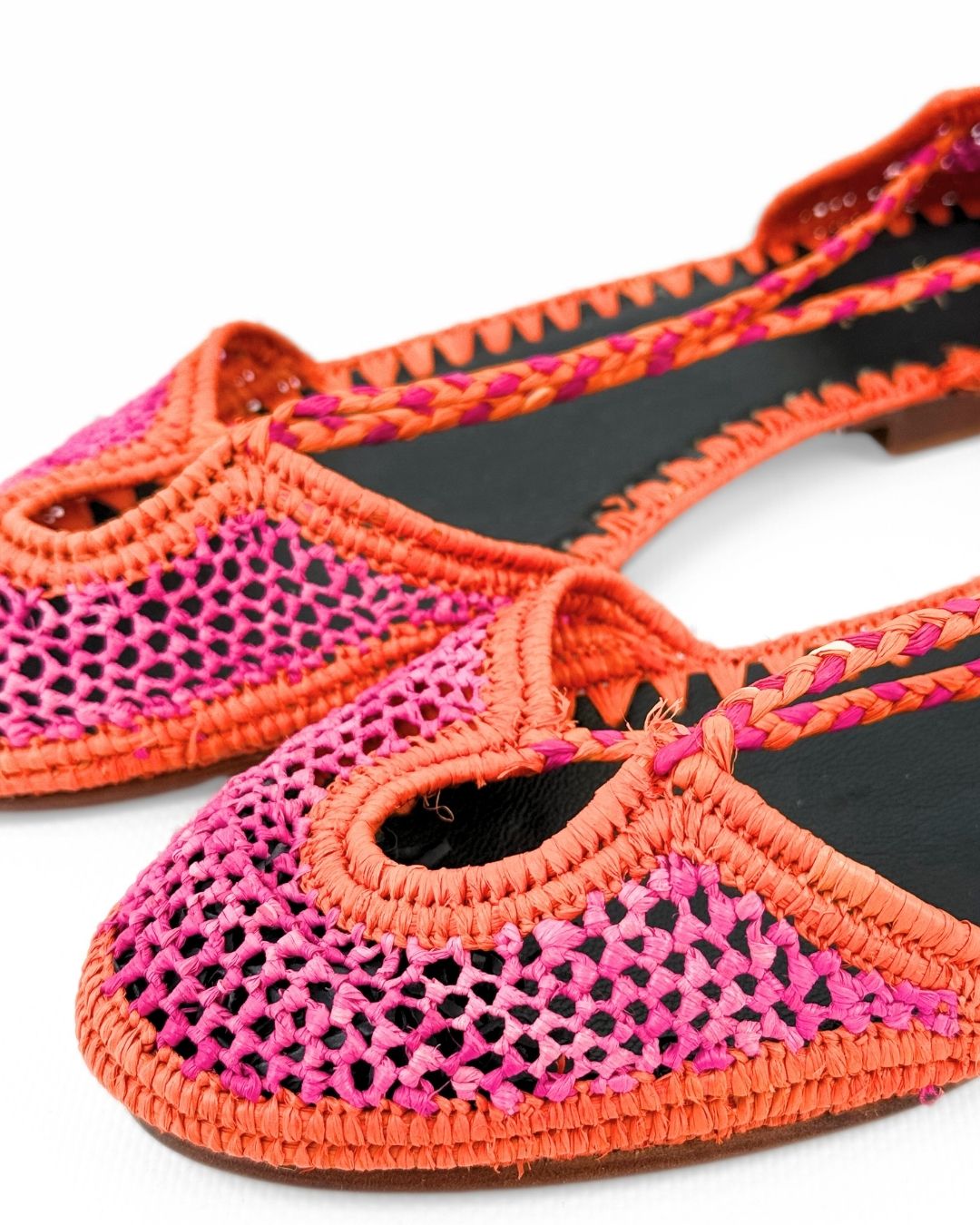 Mule Rabat Orange+Fucsia