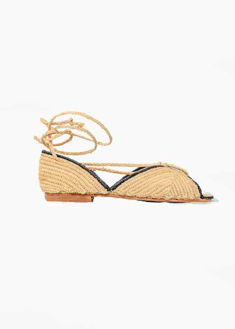 Mule Lina Natural + Black