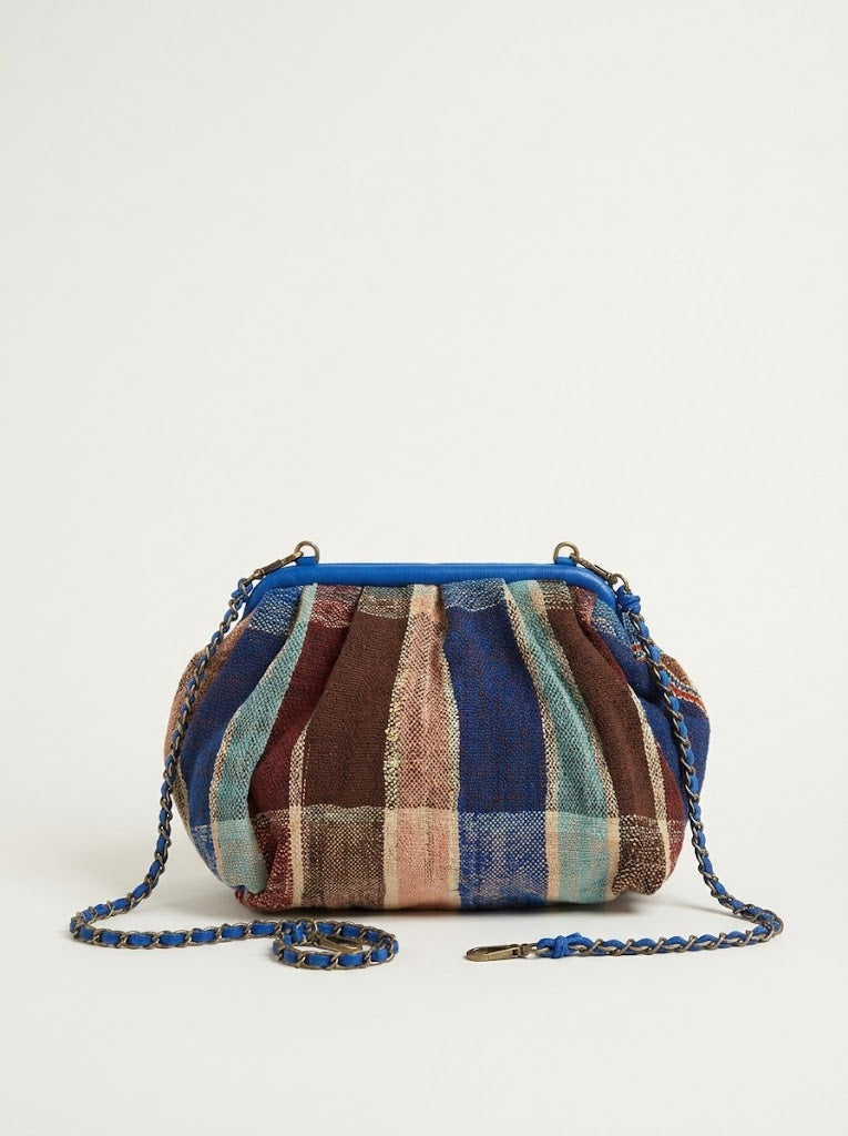 Bolso Nora Cuadros azul