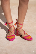 Mule Tanger Naranja+Fucsia