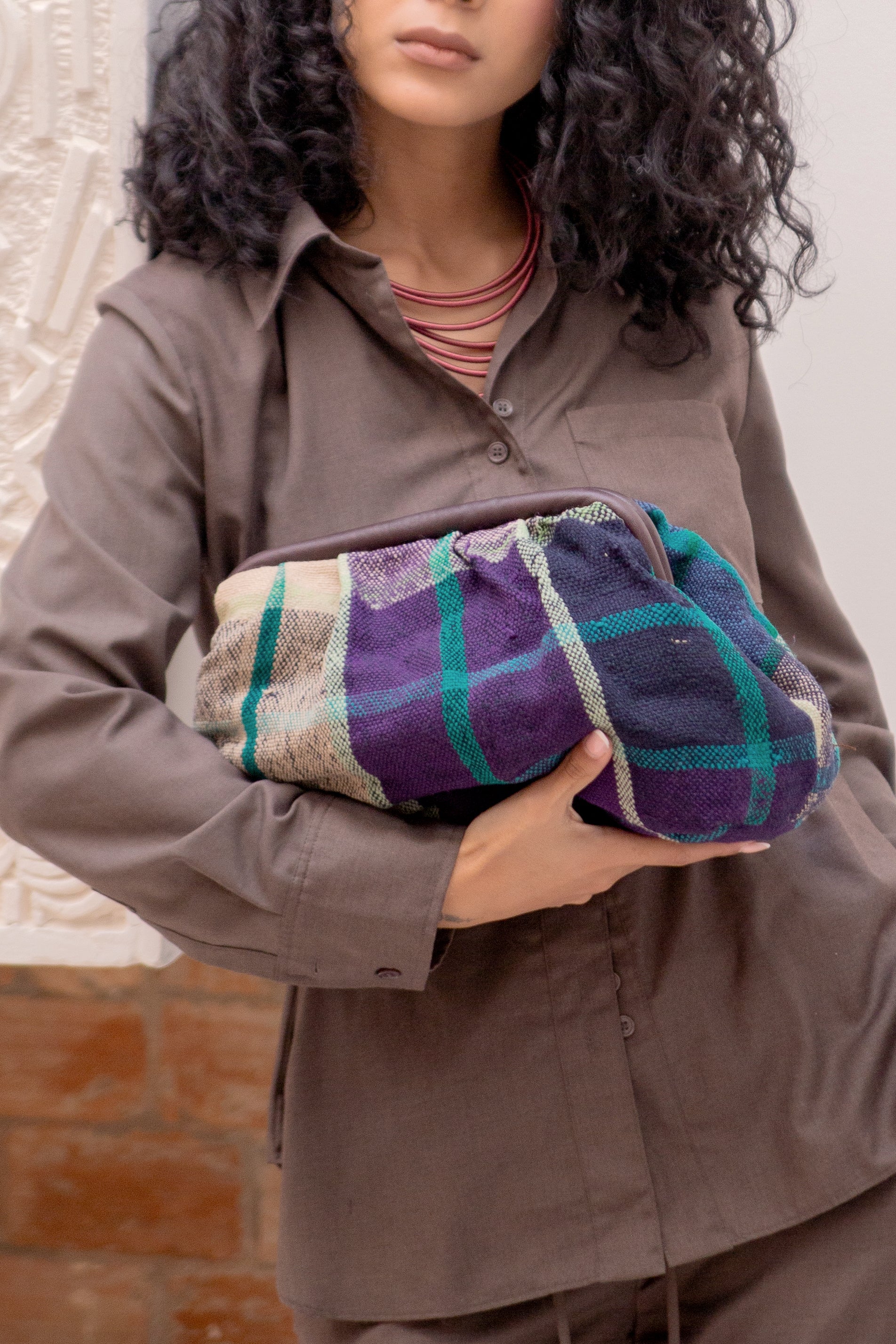 Bolso Judith Plaid Blue