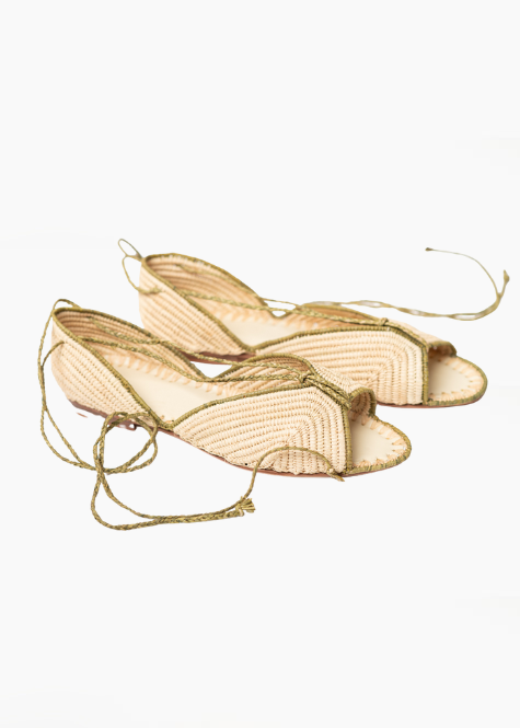 Mule Lina Natural + Green